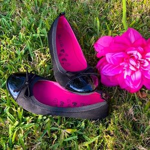 Black Ballet Flats- Girls Size 2